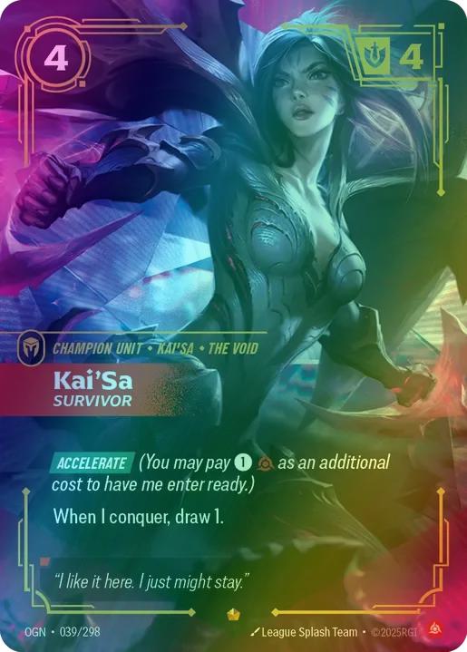 Kai'Sa - Survivor - 039/298 [Origins] [Foil] – Face to Face Games
