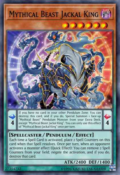 Mythical Beast Jackal King - EXFO-EN026 - Ultra Rare - 1st Edition