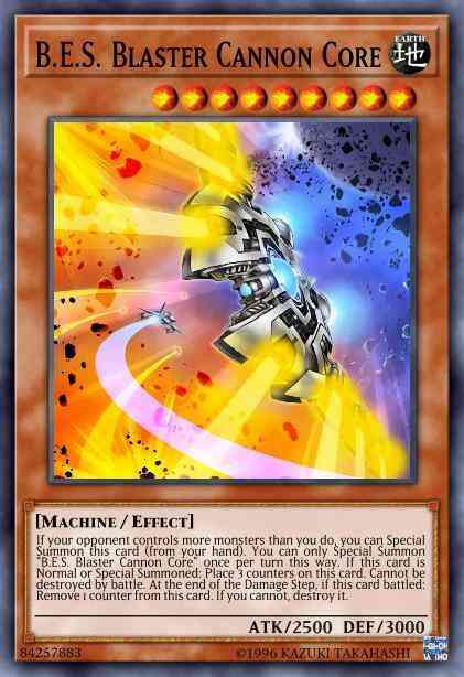 B.E.S. Blaster Cannon Core - RIRA-EN023 - Super Rare - 1st Edition