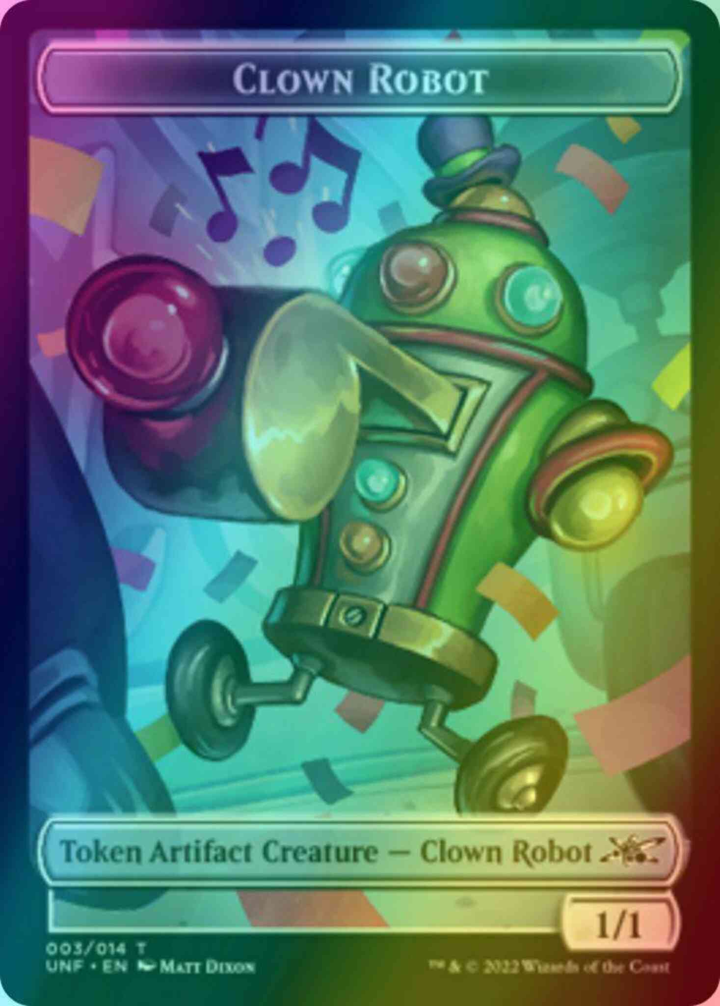 Clown Robot Token (03) // Treasure Token (13) [Unfinity: Tokens] [Foil] –  Face to Face Games