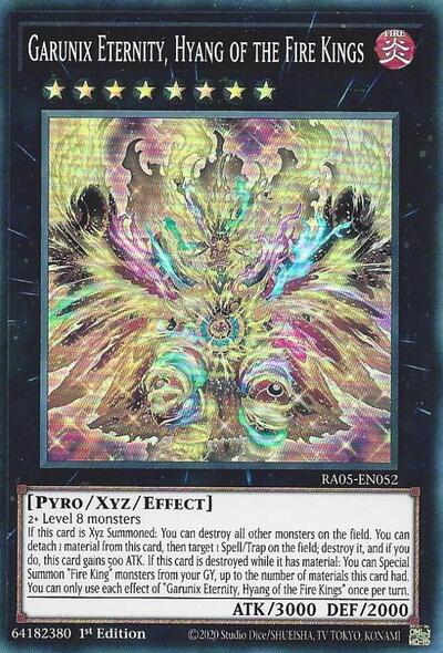 Garunix Eternity, Hyang of the Fire Kings - RA05-EN052 - Super Rare - 1st Edition