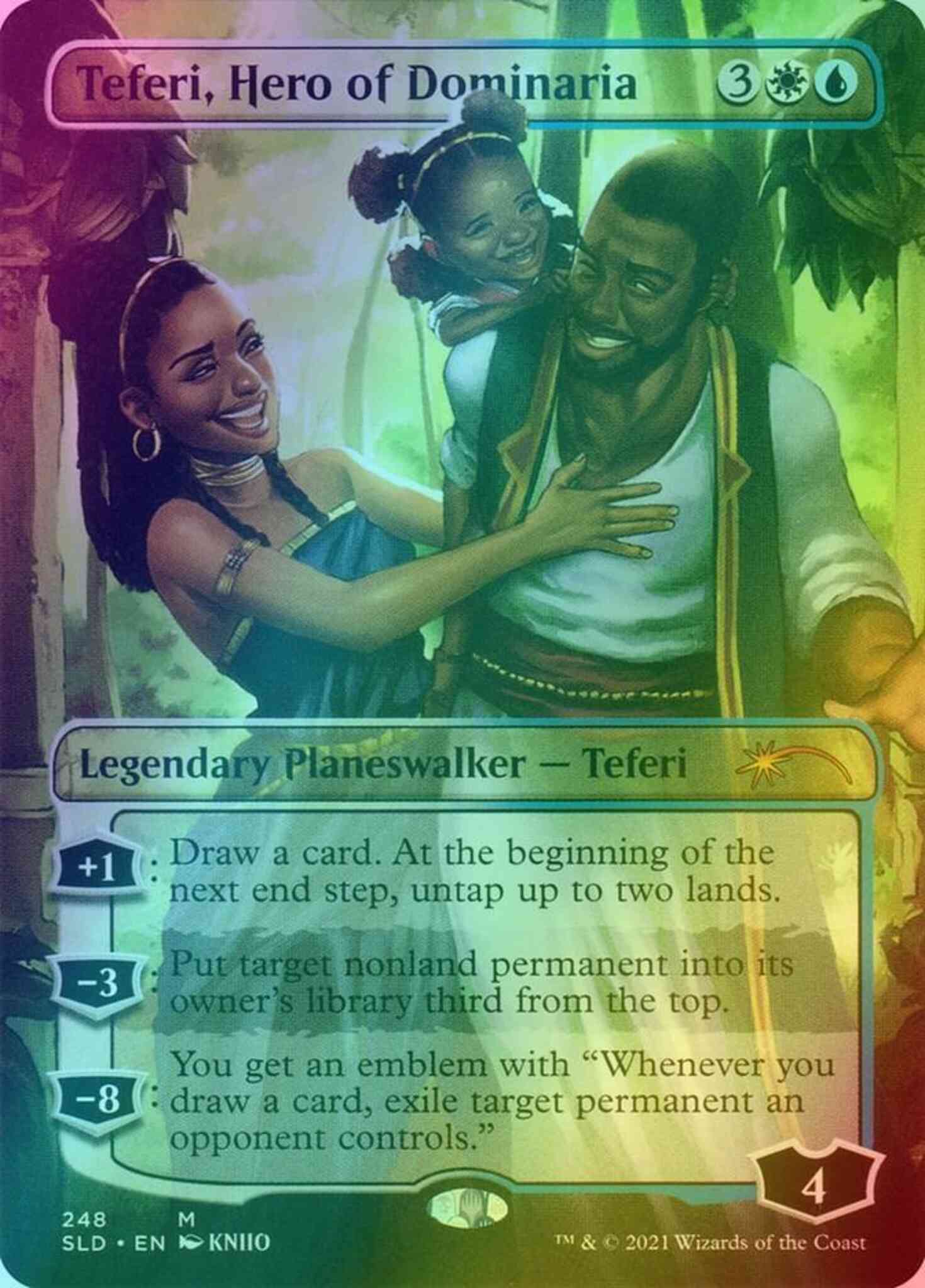 Teferi, Hero of Dominaria [0248] [Borderless] [Black is Magic] [Secret Lair  Drop] [Foil] – Face to Face Games
