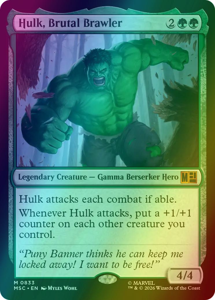 Hulk, Brutal Brawler [833] [Welcome Deck] [Marvel Super Heroes