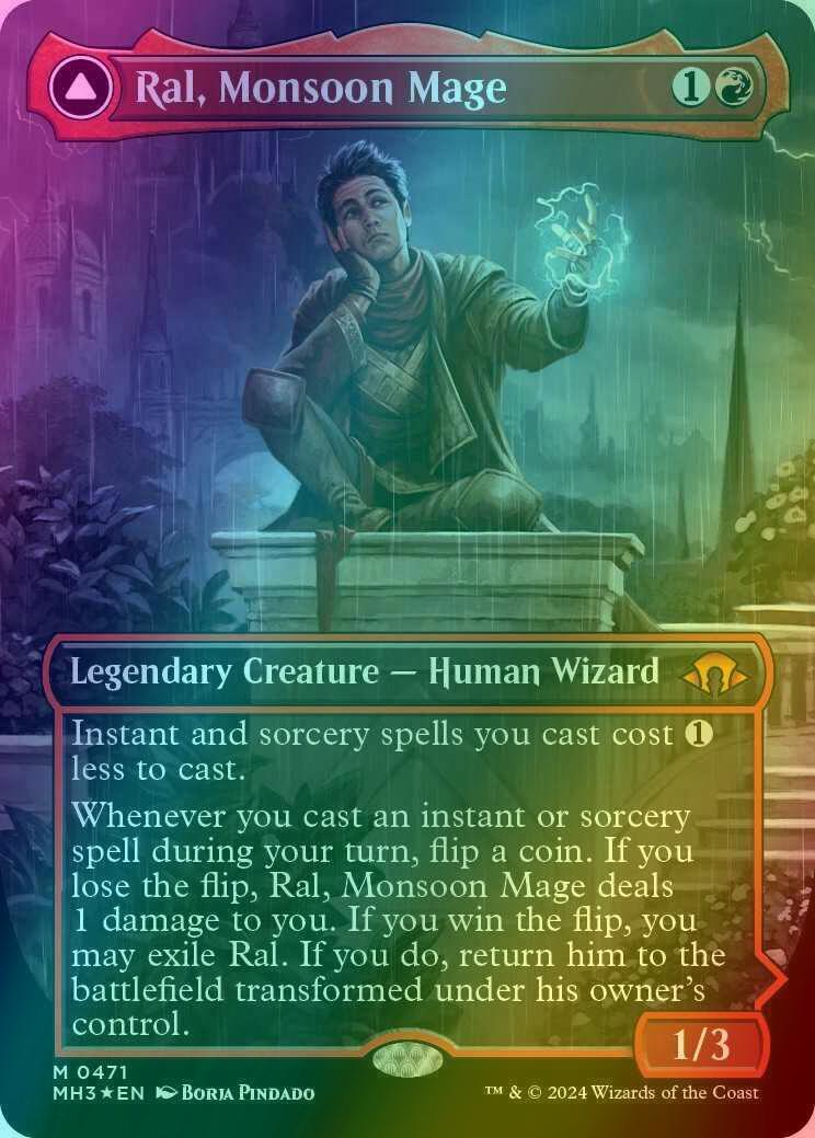 Ral, Monsoon Mage // Ral, Leyline Prodigy [471] [Borderless] [Modern  Horizons 3] [Textured Foil] – Face to Face Games