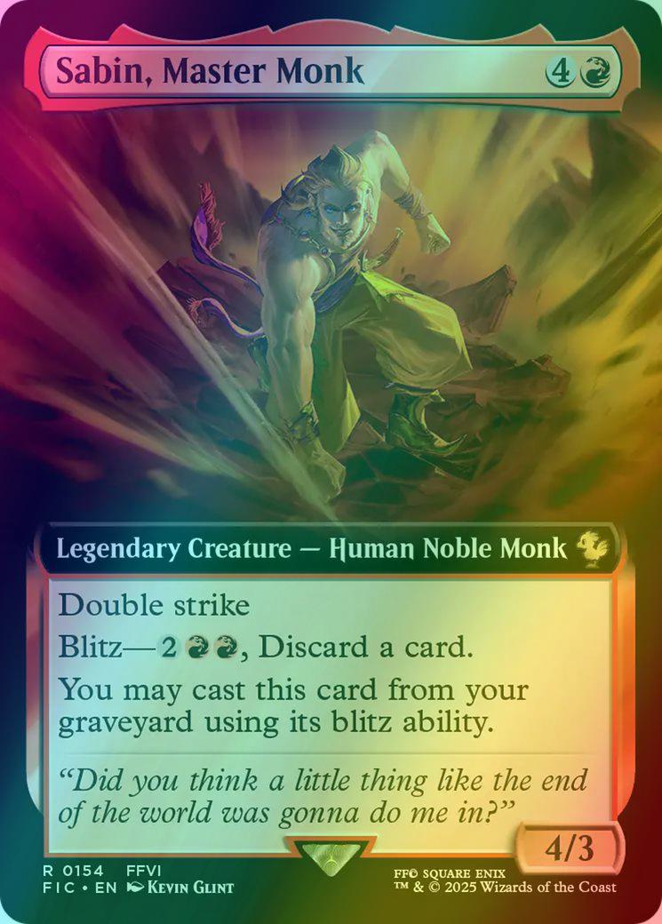 Sabin, Master Monk [154] [Extended Art] [FINAL FANTASY: Commander] [Foil] –  Face to Face Games