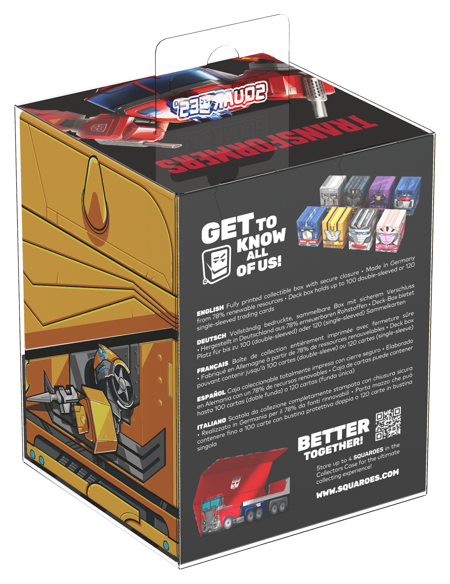 Ultimate Guard Squaroes Deck Box - 100 - Transformers - Bumblebee