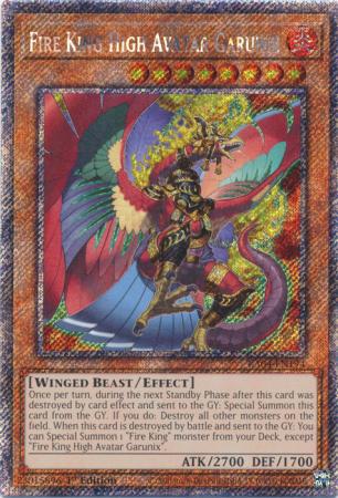 Fire King High Avatar Garunix - RA04-EN194 - Platinum Secret Rare - 1st Edition