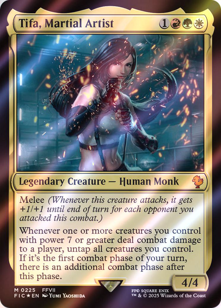 Tifa, Martial Artist Commander Borderless Foil MTG Card (Mythic Rare, Final Fantasy) Borderless Mythic Rare Tifa, Martial Artist Commander Borderless Foil MTG Card (Mythic Rare, Final Fantasy) Borderless Mythic Rare