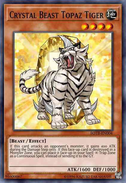 Crystal Beast Topaz Tiger - FOTB-EN004 - Rare - 1st Edition