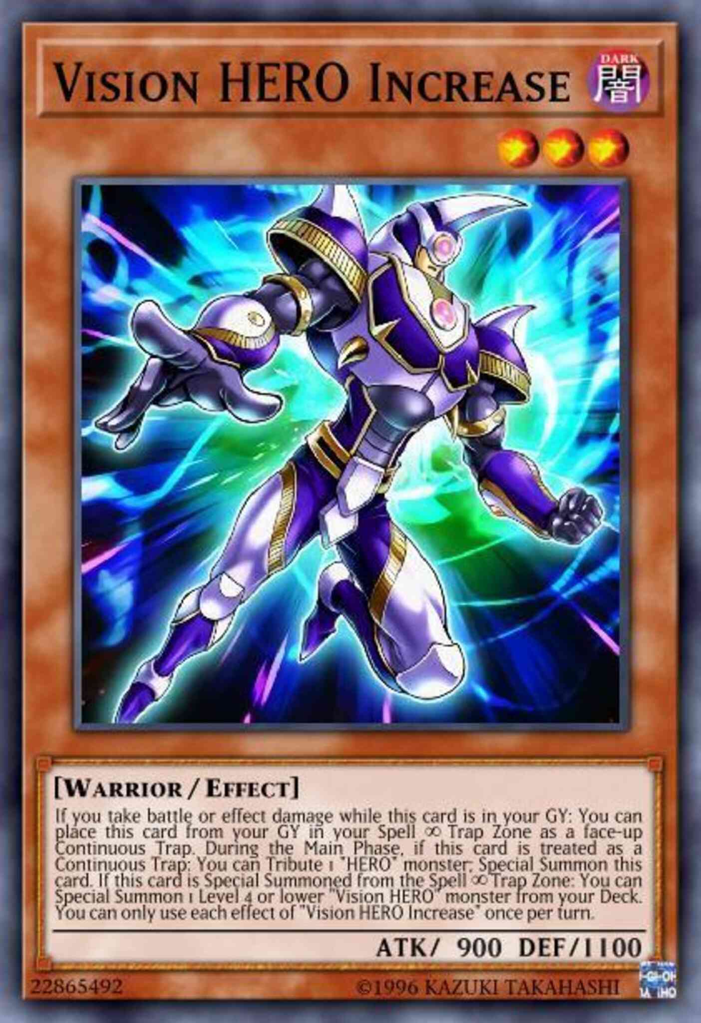 Vision HERO Increase - BLHR-EN007 - Secret Rare - 1st Edition