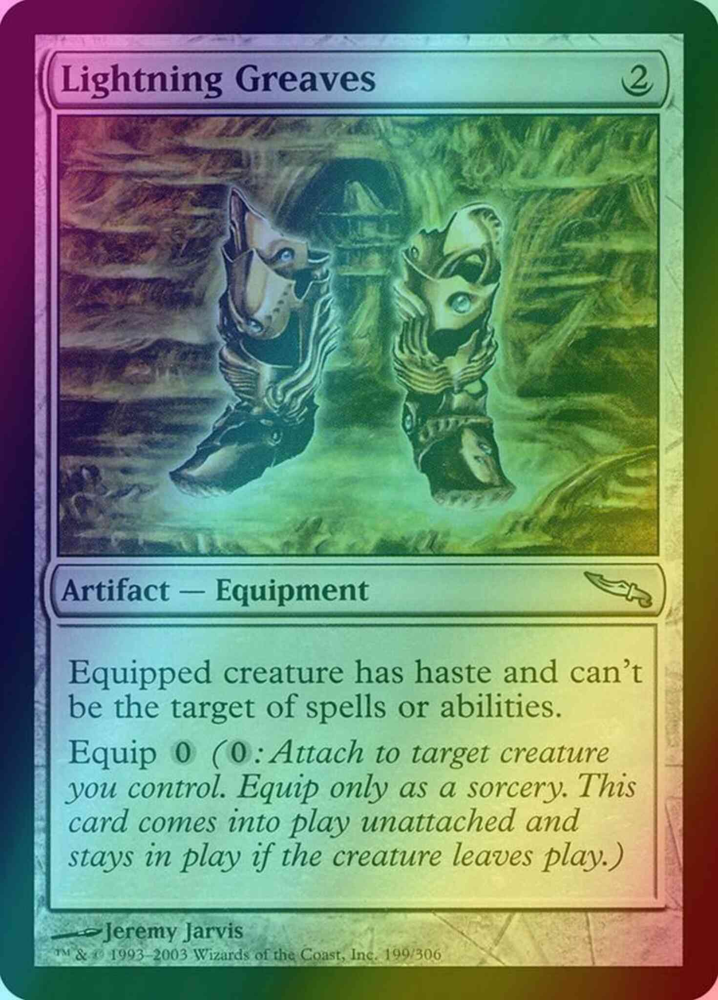 Lightning Greaves [199] [Mirrodin] [Foil] – Face to Face Games