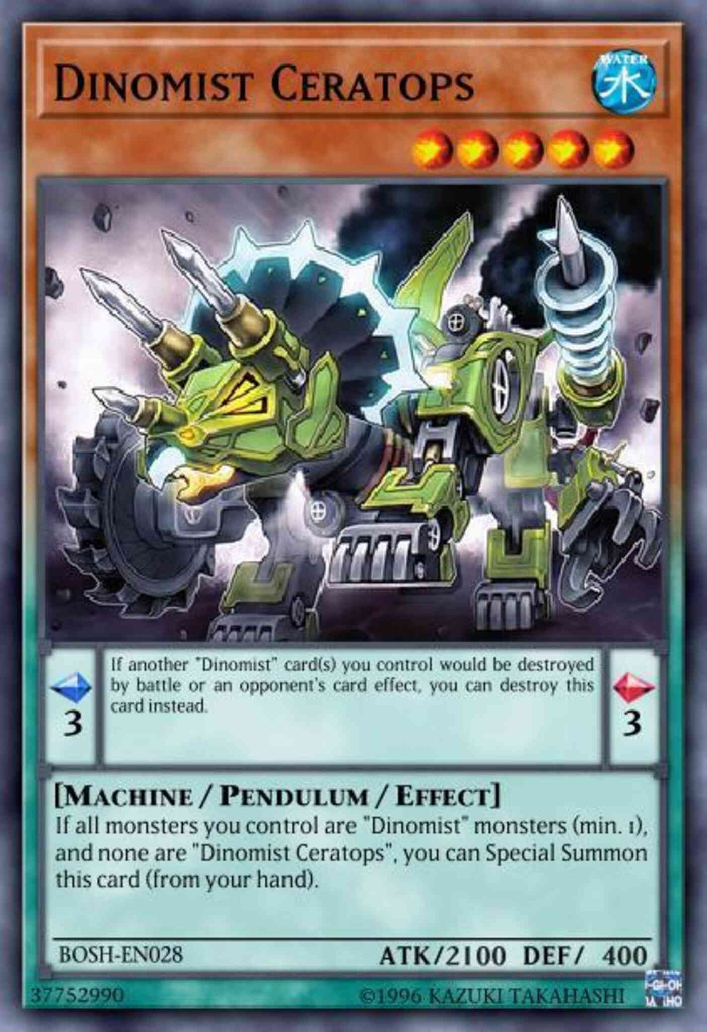 Dinomist Ceratops - MP16-EN197 - Common - 1st Edition