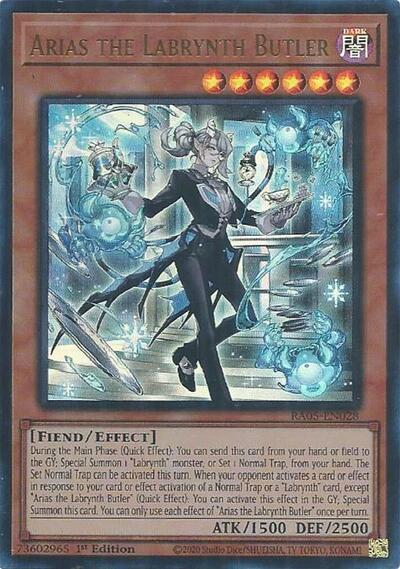 Arias the Labrynth Butler - RA05-EN028 - Ultra Rare - 1st Edition