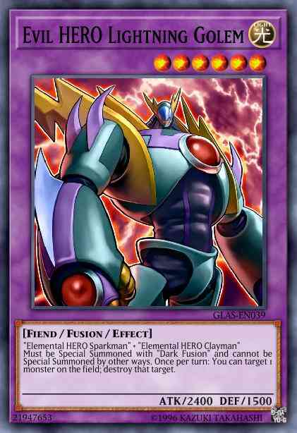 Evil HERO Lightning Golem - LCGX-EN068 - Super Rare - Unlimited