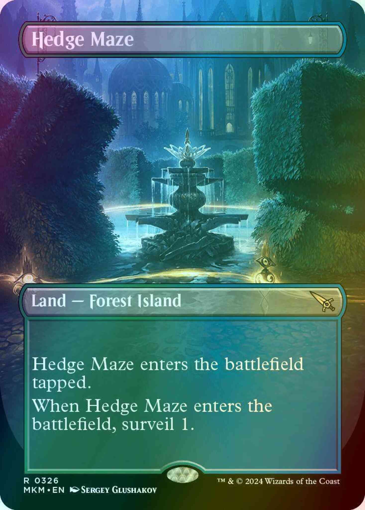 MTG 迷路庭園 / Hedge Maze 英語 4枚セット 迷路庭園 (Hedge Maze) · Murders at Karlov Manor (MKM) #326
