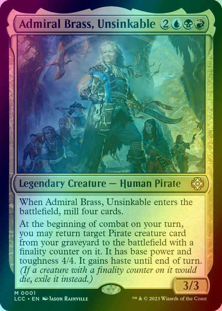 Admiral Brass, Unsinkable [1] [The Lost Caverns of Ixalan: Commander]  [Foil] – Face to Face Games
