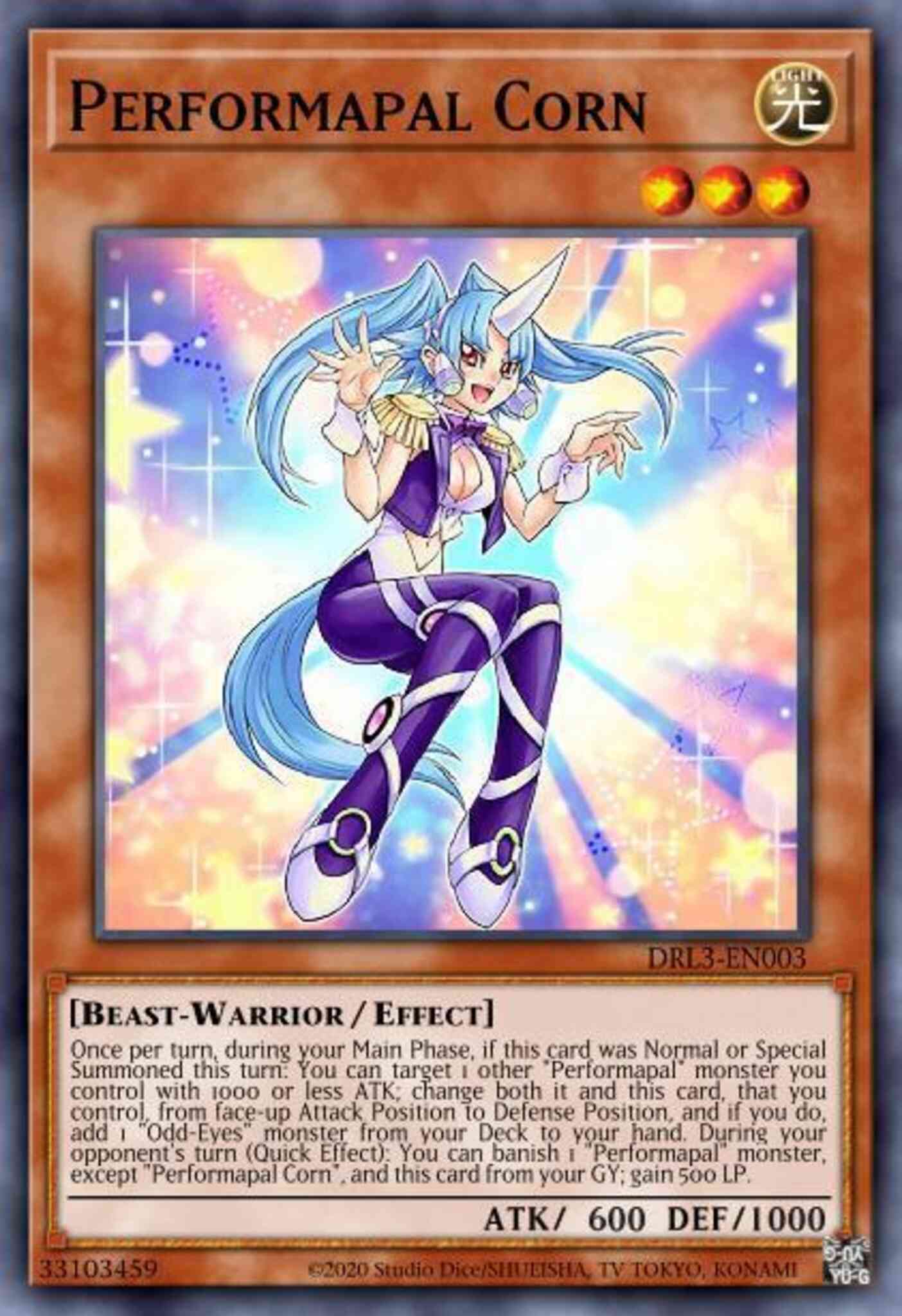 Performapal Corn - DRL3-EN003 - Ultra Rare - 1st Edition