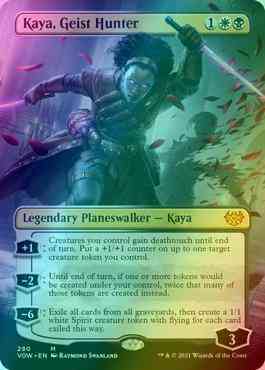 Magic: The Gathering - Kaya, Geist Hunter Borderless Planeswalker Card (280) From Innistrad: Crimson Vow - View #6