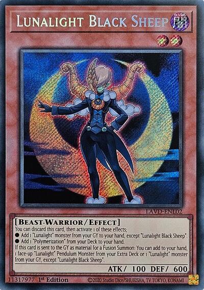 Lunalight Black Sheep - LAVD-ENL02 - Secret Rare - 1st Edition