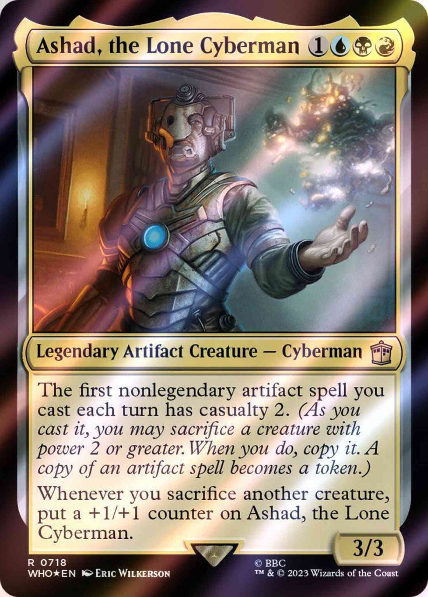 Ashad, the Lone Cyberman [718] [Universes Beyond: Doctor Who] [Surge Foil] – Face to Face Games