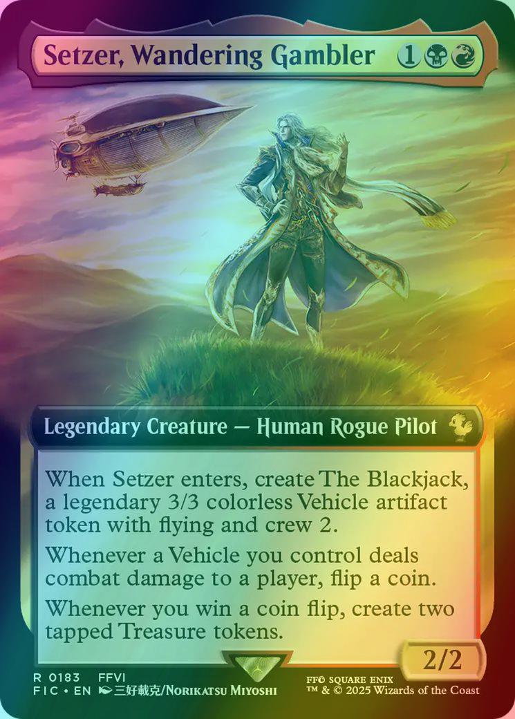 Setzer, Wandering Gambler [183] [Extended Art] [FINAL FANTASY: Commander]  [Foil] – Face to Face Games