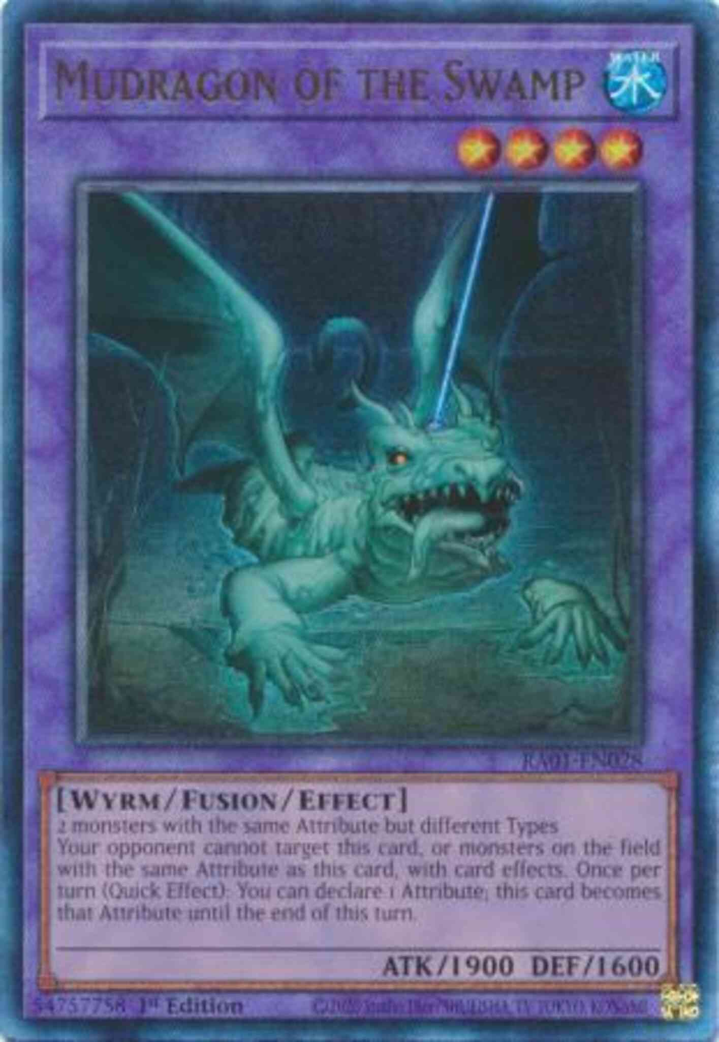 Mudragon of the Swamp - RA01-EN028 - Prismatic Ultimate Rare - 1st Edition