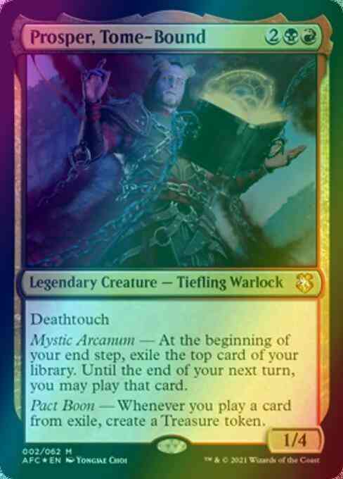 mtg prosper commander deck Prosper, Tome-Bound [2] [Adventures in the Forgotten Realms Commander]  [Foil] – Face to Face Games