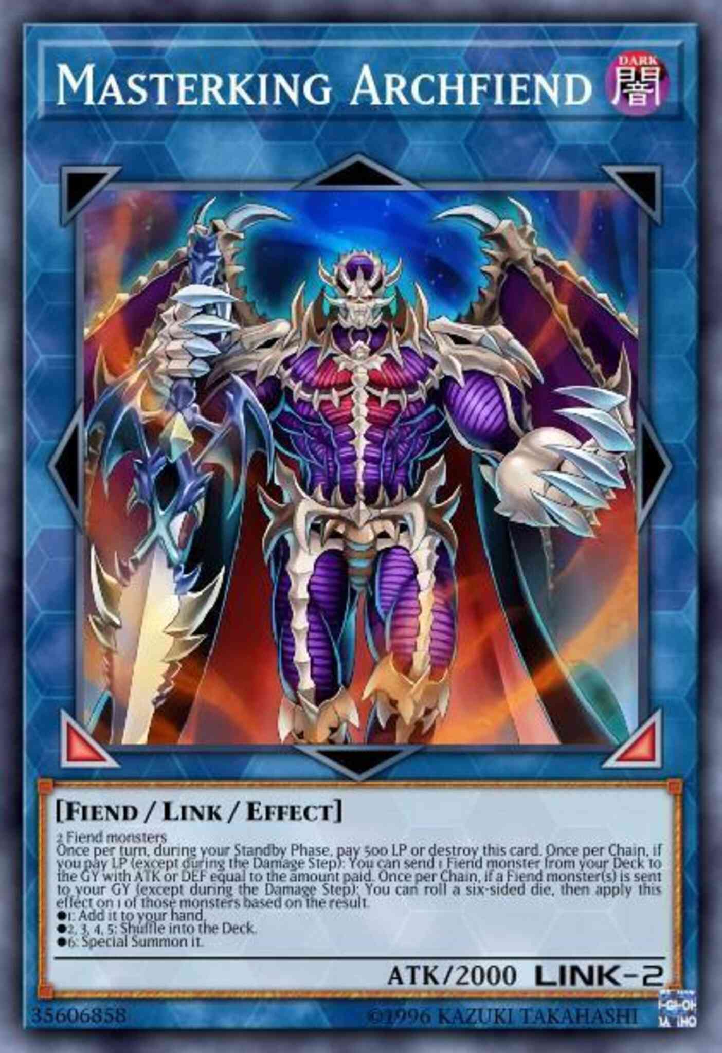 Masterking Archfiend - EXFO-EN090 - Rare - 1st Edition