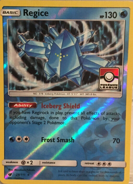 Regice - 28/111 - Rare - Reverse Holo