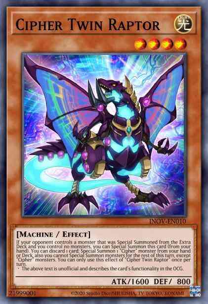 Cipher Twin Raptor - INOV-EN010 - Common - 1st Edition