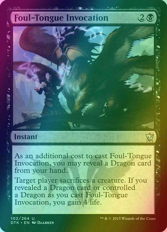 Foul-Tongue Invocation [102] [Dragons Of Tarkir] [Foil] – Face to Face Games