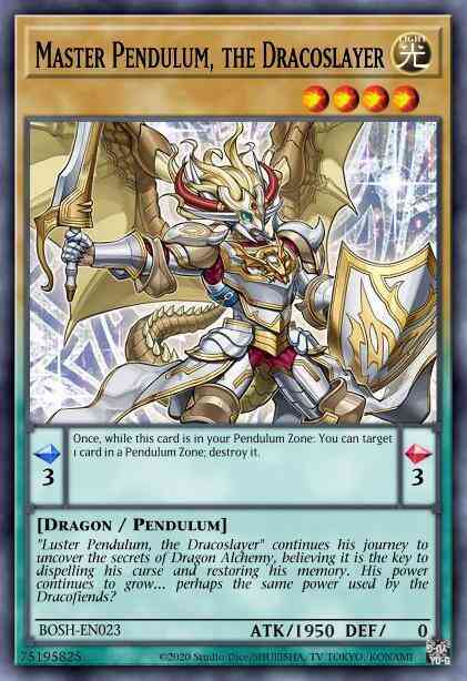 Master Pendulum, the Dracoslayer - BOSH-EN023 - Super Rare - Unlimited