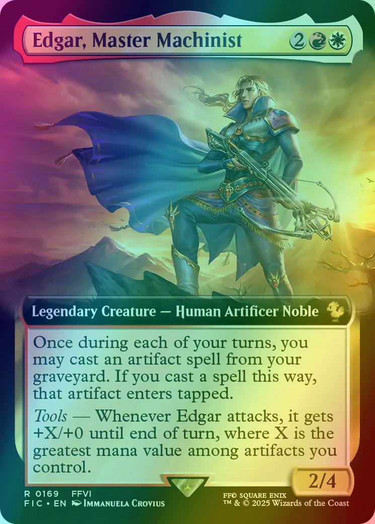 Edgar, Master Machinist [169] [Extended Art] [FINAL FANTASY: Commander]  [Foil] – Face to Face Games