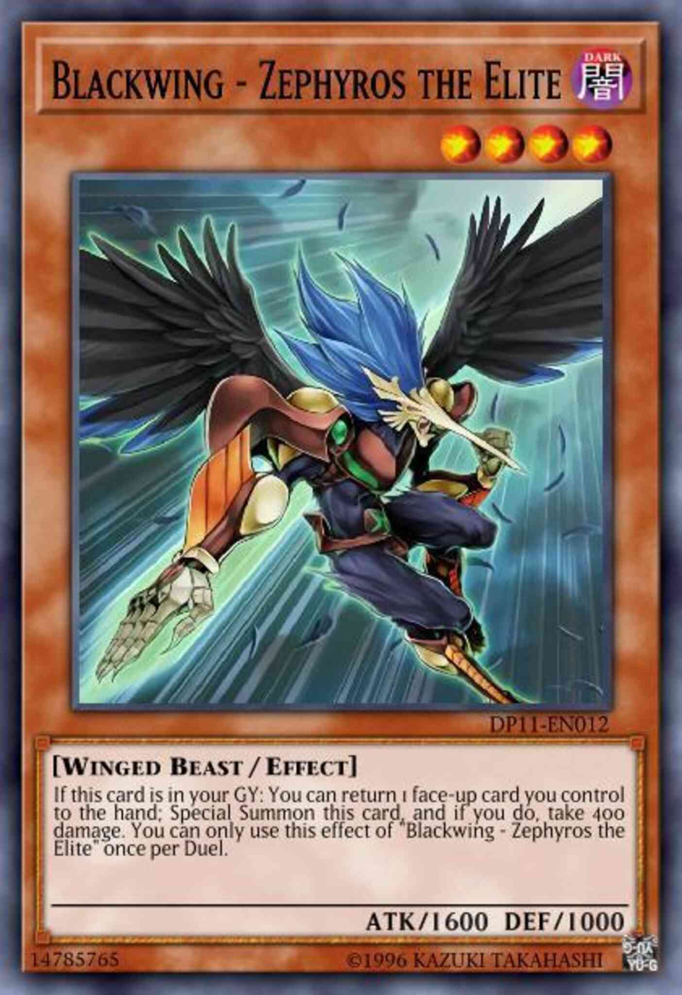 Blackwing - Zephyros the Elite - BP02-EN098 - Mosaic Rare - 1st Edition