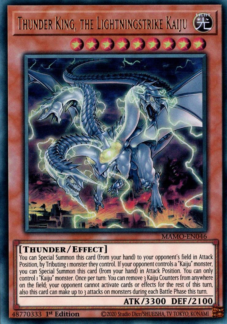 Thunder King, the Lightningstrike Kaiju - MAMO-EN046 - Ultra Rare - 1st Edition