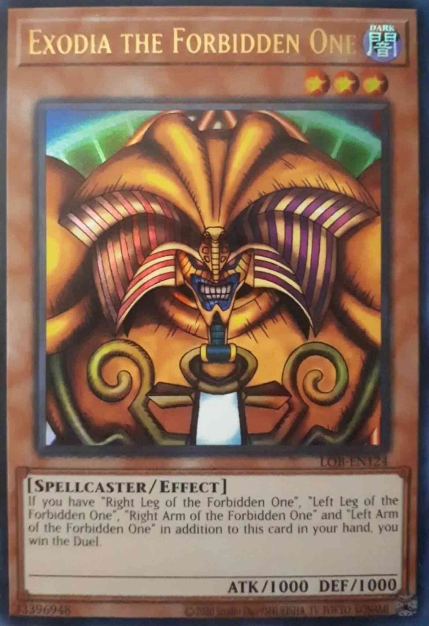 Exodia the Forbidden One - 25th Anniversary - LOB-EN124 - Ultra Rare - Unlimited