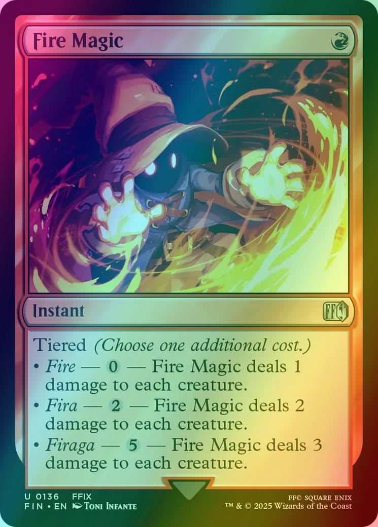 final fantasy mtg fire magic Fire Magic [136] [FINAL FANTASY] [Foil] – Face to Face Games