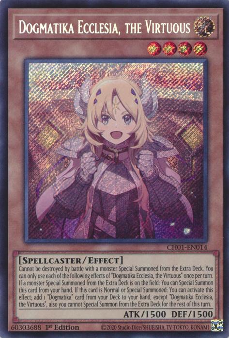 Dogmatika Ecclesia, the Virtuous - CH01-EN014 - Secret Rare - 1st Edition