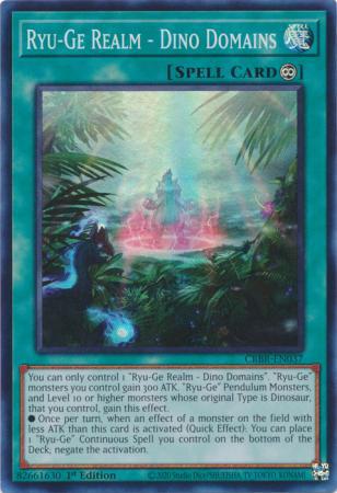 Ryu-Ge Realm - Dino Domains - CRBR-EN037 - Super Rare - 1st Edition