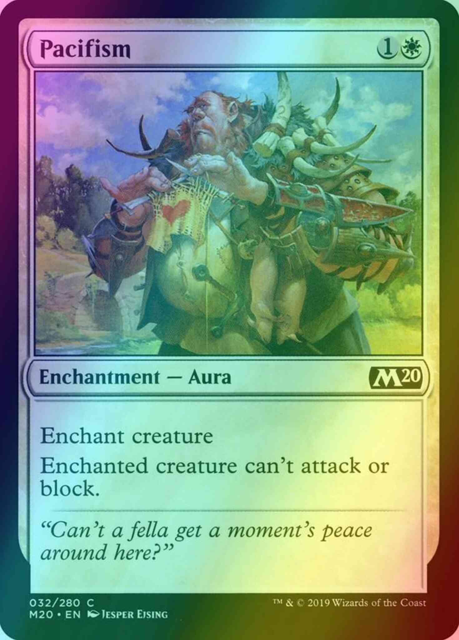 Pacifism [32] [Core Set 2020] [Foil] – Face to Face Games