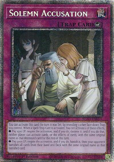 Solemn Accusation - BLZD-EN079 - Starlight Rare - 1st Edition