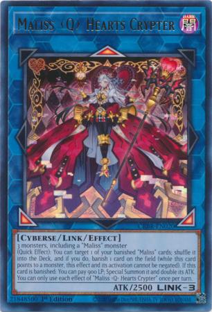 Maliss <Q> Hearts Crypter - CRBR-EN020 - Ultra Rare - 1st Edition