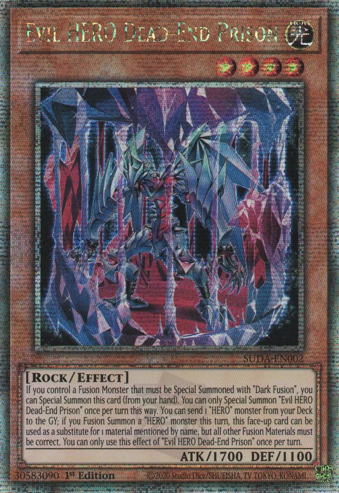 Evil HERO Dead-End Prison - SUDA-EN002 - Quarter Century Secret Rare - 1st Edition