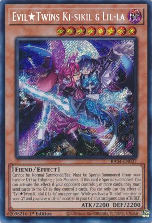Evil★Twins Ki-sikil & Lil-la - RA04-EN037 - Secret Rare - 1st Edition