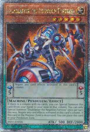 Disablaster the Negation Fortress - INFO-EN026 - Quarter Century Secret Rare - 1st Edition