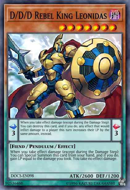 D/D/D Rebel King Leonidas - DOCS-EN098 - Super Rare - 1st Edition