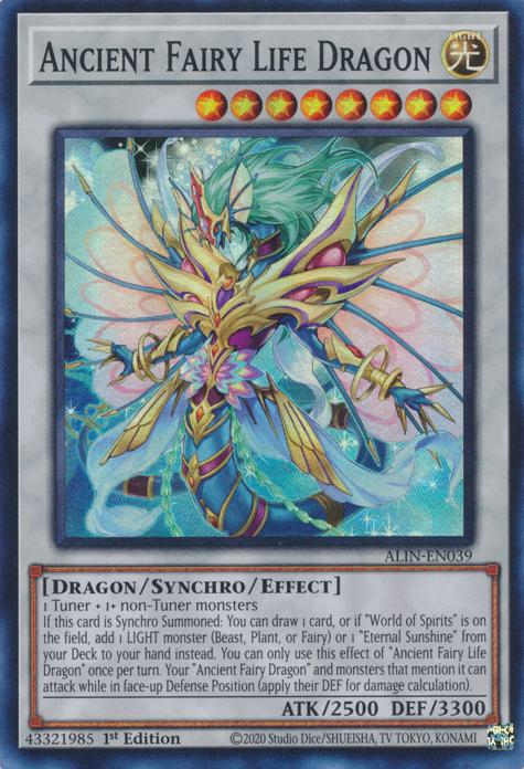 Ancient Fairy Life Dragon - ALIN-EN039 - Super Rare - 1st Edition