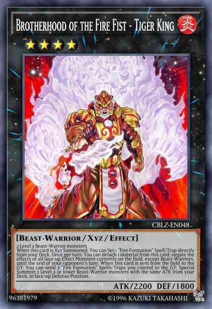 Brotherhood of the Fire Fist - Tiger King - CBLZ-EN048 - Ultimate Rare - 1st Edition