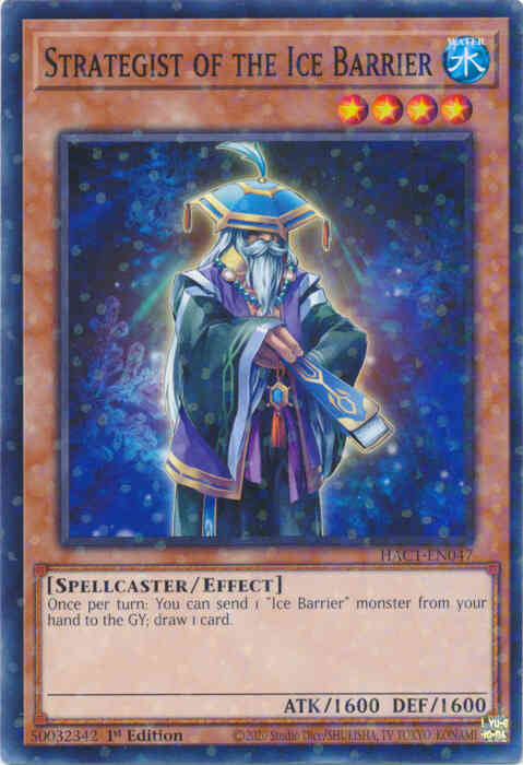 Strategist of the Ice Barrier - HAC1-EN047 - Duel Terminal Normal Parallel Rare - 1st Edition