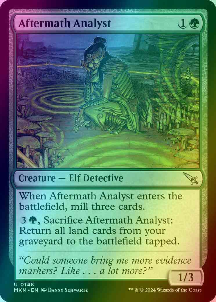 aftermath analyst mtg card Magic The Gathering - Murders at Karlov Manor - mill three cards. Aftermath Analyst Murders at